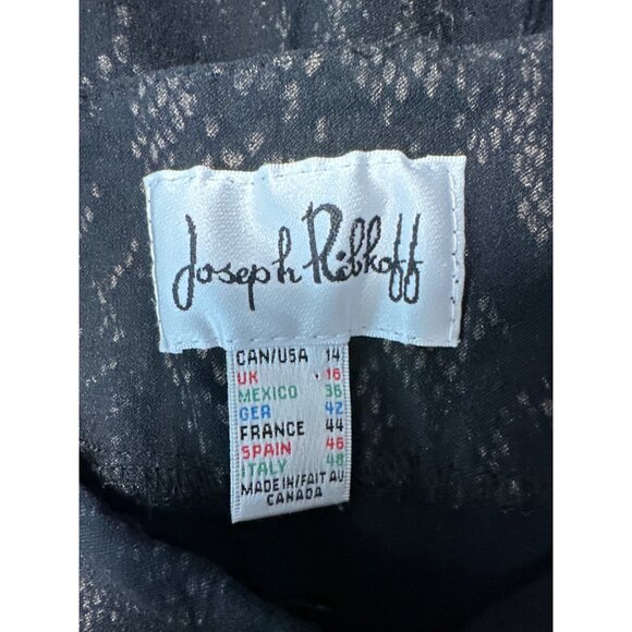 Joseph Ribkoff Black Snake Print Slim Leg Pants Stretch Waistband Women's Sz 14 - Picture 4 of 6
